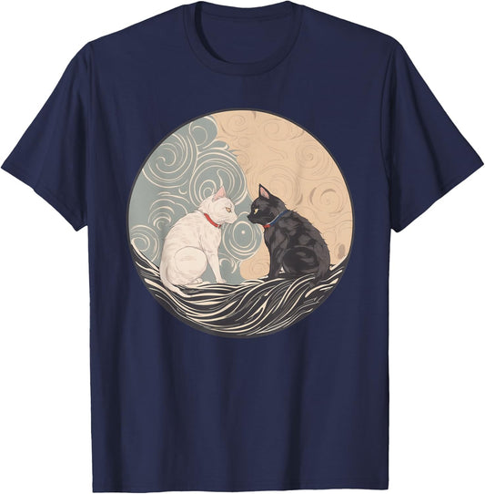Ukiyo-e Cats T-Shirt - T-Shirt | Navy