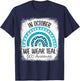 Rainbow Ribbon Obsessive-Compulsive Disorder OCD Awareness T-Shirt - T-Shirt | Navy