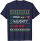 Nice Naughty British Christmas Checklist England T-Shirt - T-Shirt | Navy