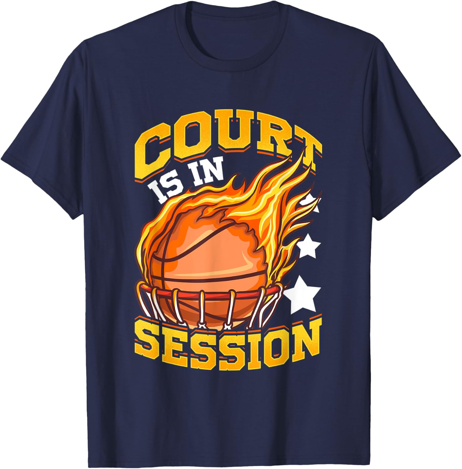Funny Basketball Player Court Is In Session Slam Dunk Gamer T-Shirt - T-Shirt | Navy