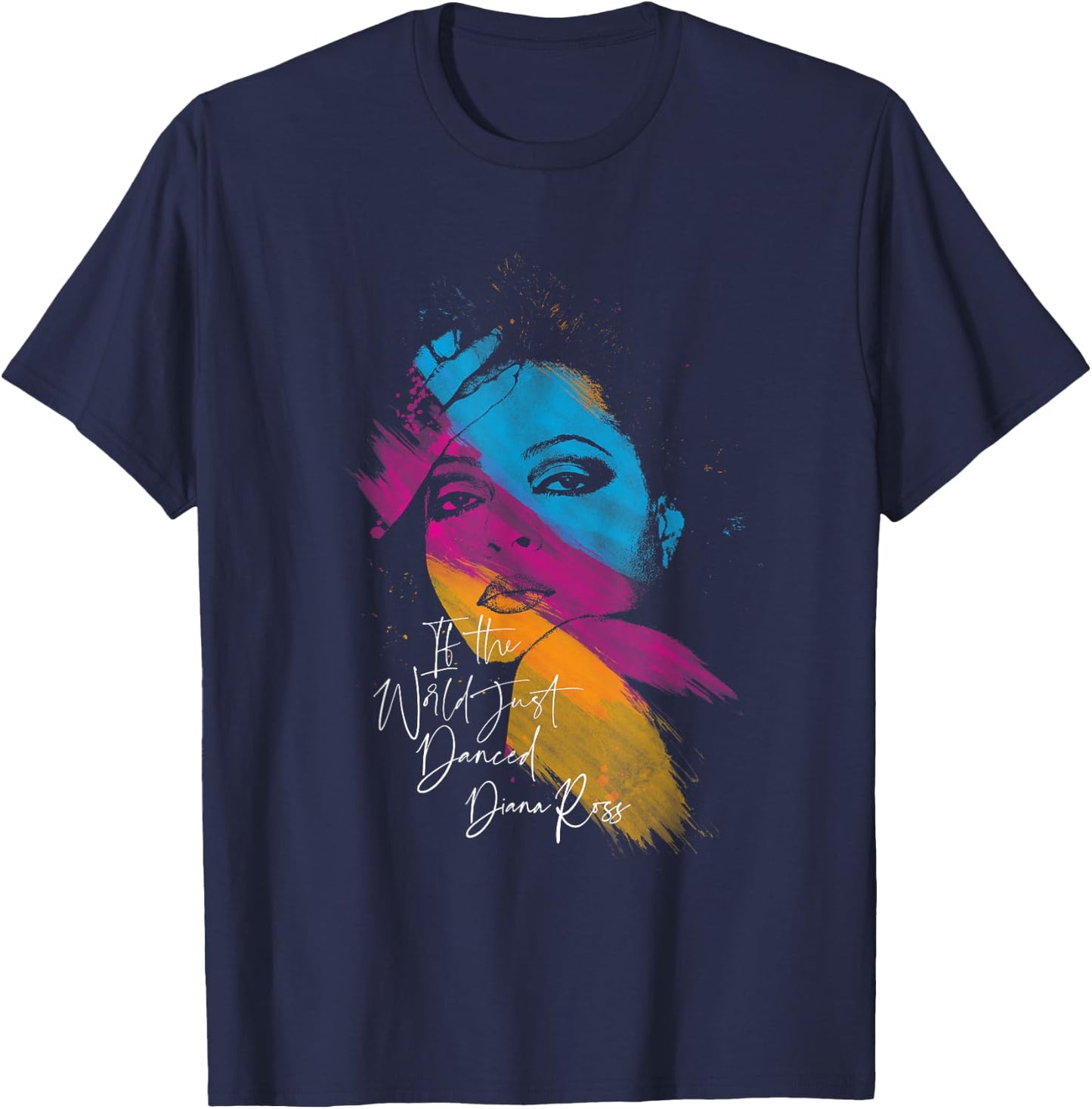 Diana Ross - Paint Strokes T-Shirt - T-Shirt | Navy