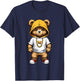 Teddy Bear Gangster in Cool Hip-Hop Outfit T-Shirt - T-Shirt | Navy