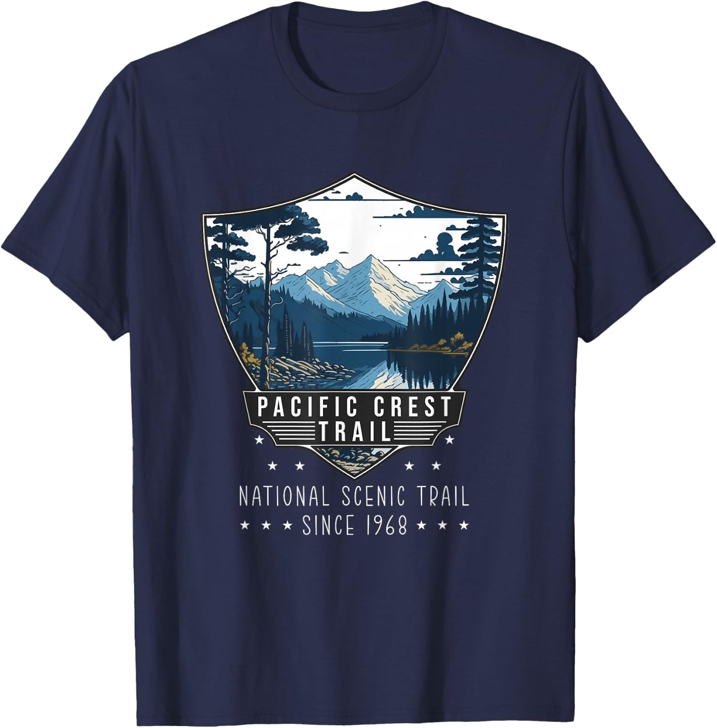 Pacific Crest Trail National Scenic Trail PCT Hiking Hiker T-Shirt - T-Shirt | Navy