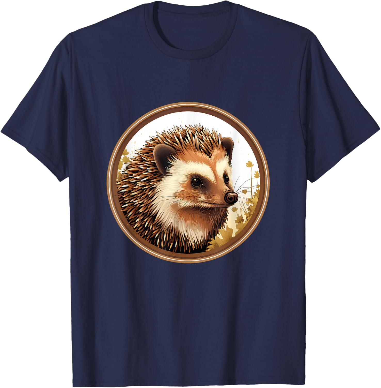Cute Hedgehog T-Shirt - T-Shirt | Navy