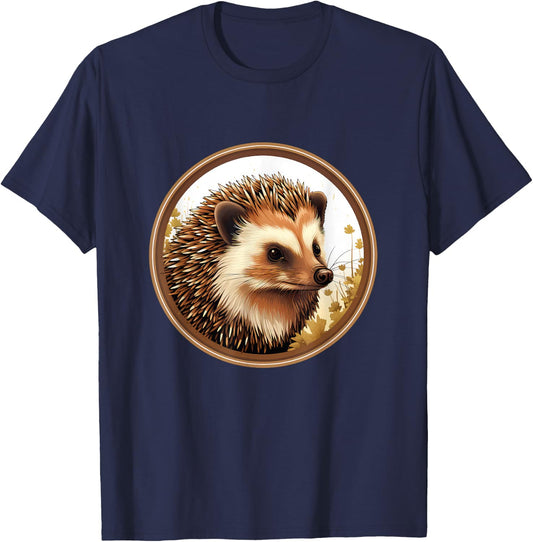 Cute Hedgehog T-Shirt - T-Shirt | Navy