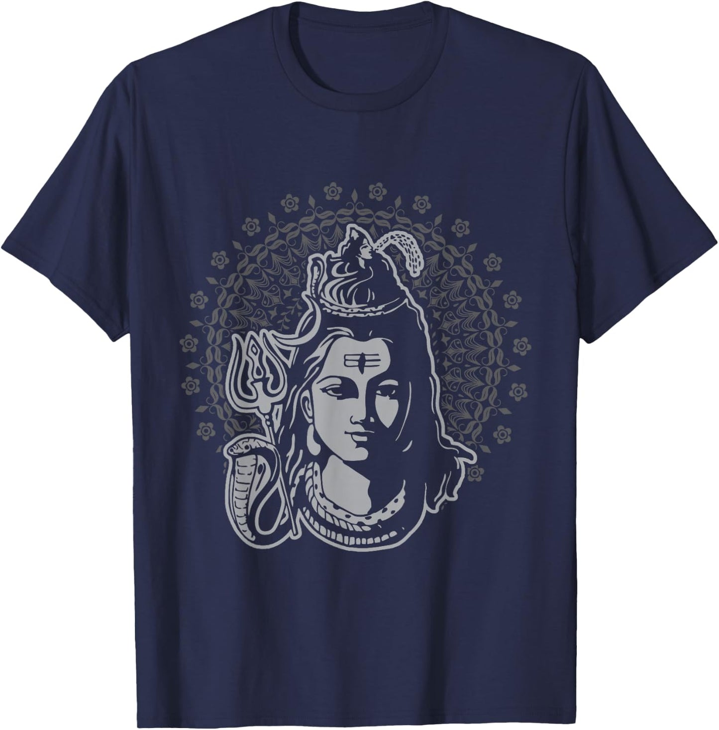 Lord Shiva Hindu God Mahadeva Trident Hinduism Devotee T-Shirt - T-Shirt | Navy