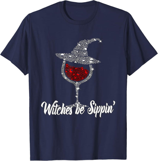 Witches Be Sippin 'Witch Squad Halloween Party T-Shirt - T-Shirt | Navy