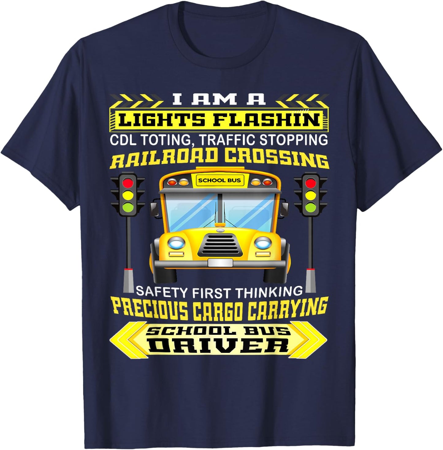 I'm A School Bus Driver Funny School Bus Driver Gifts T-Shirt - T-Shirt | Navy