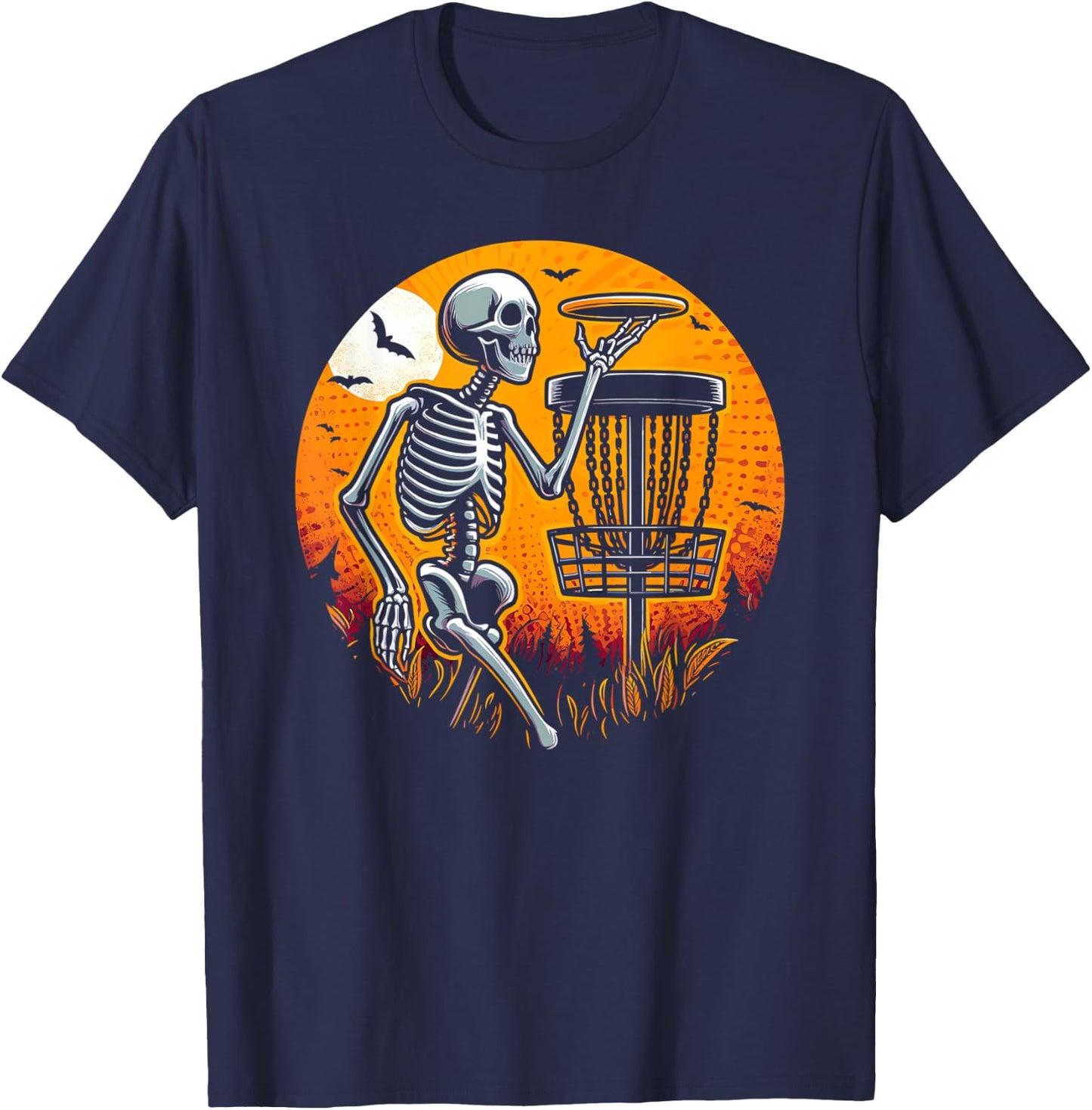 Halloween Disc Golf Disc Golfer Men Women Kids T-Shirt - T-Shirt | Navy