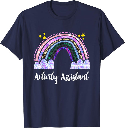 Activities Assistant Rainbow Appreciation Activity Assistant T-Shirt - T-Shirt | Navy