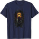 WB100 DC Comics Batman Stained Glass Dark Knight Silhouette T-Shirt - T-Shirt | Navy