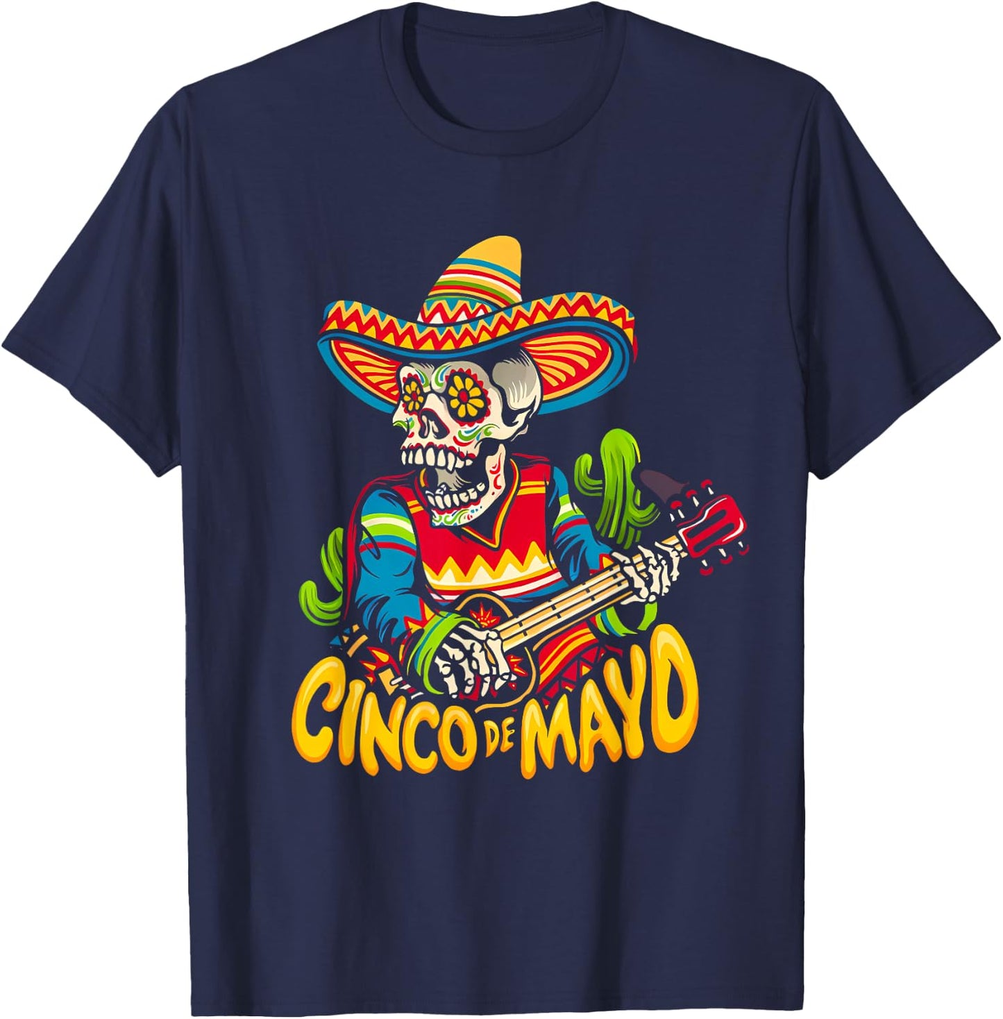 Cinco De Mayo Mexican Lets Fiesta 5 De Mayo Women Men T-Shirt - T-Shirt | Navy
