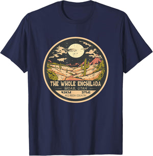 The Whole Enchilada Trail Utah Mountain Biking Emblem T-Shirt - T-Shirt | Navy