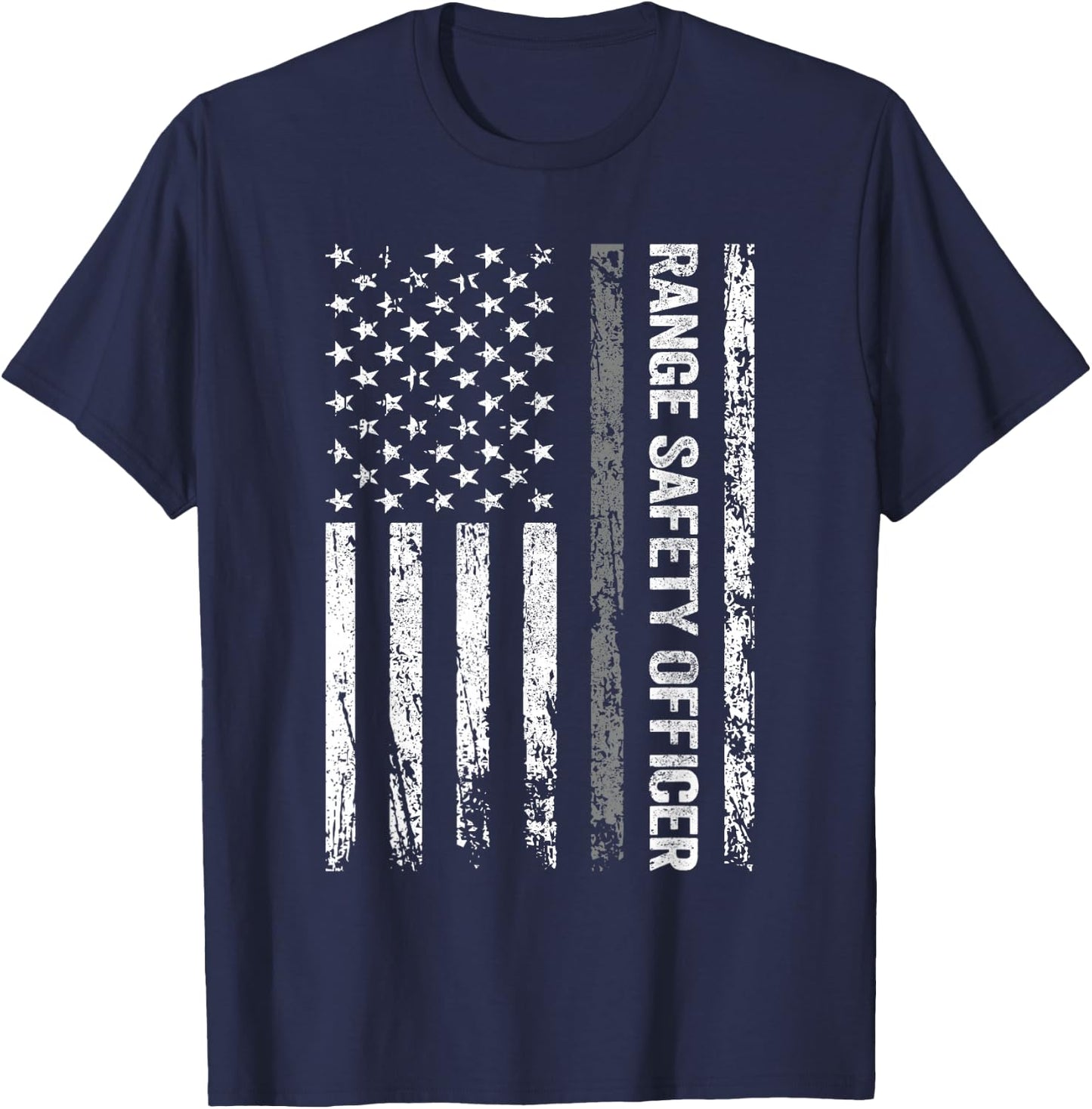 Range Safety Officer US Flag T-Shirt - T-Shirt | Navy