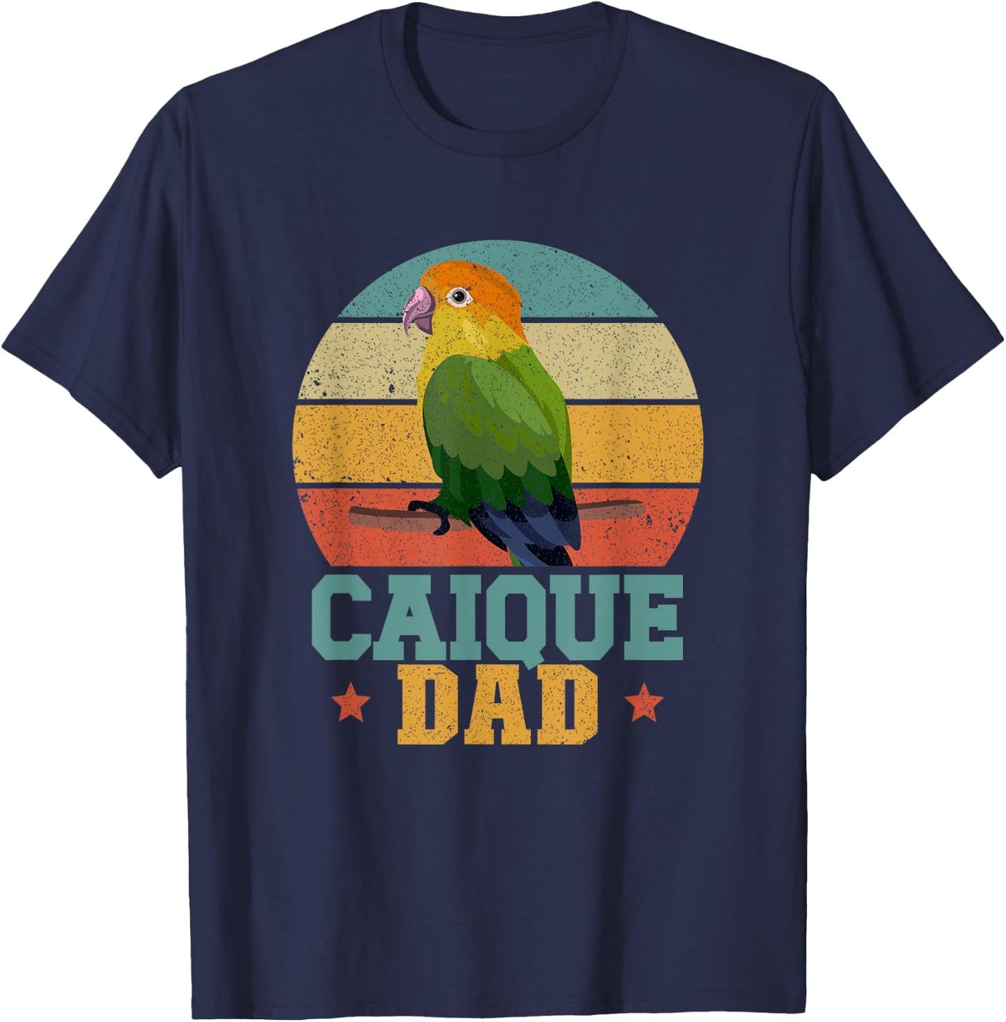 Caique Dad Caique Parrot Owner Caique Lover T-Shirt - T-Shirt | Navy