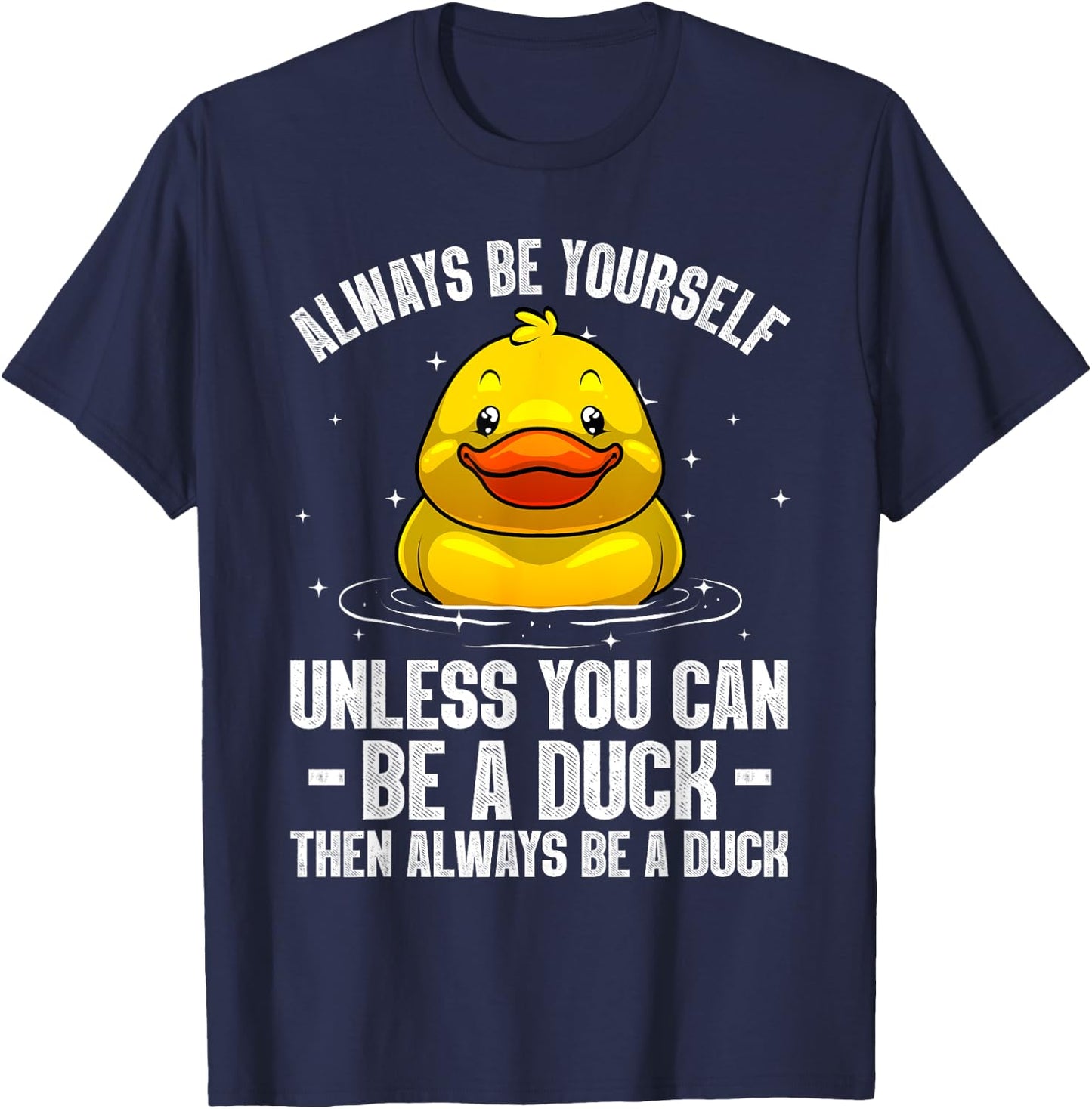 Cute Duck Women Kids Aquatic Bird Rubber Duck Lovers T-Shirt - T-Shirt | Navy