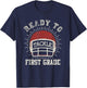 Ready To Tackle 1st Grade Back To School Football T-Shirt - T-Shirt | Navy