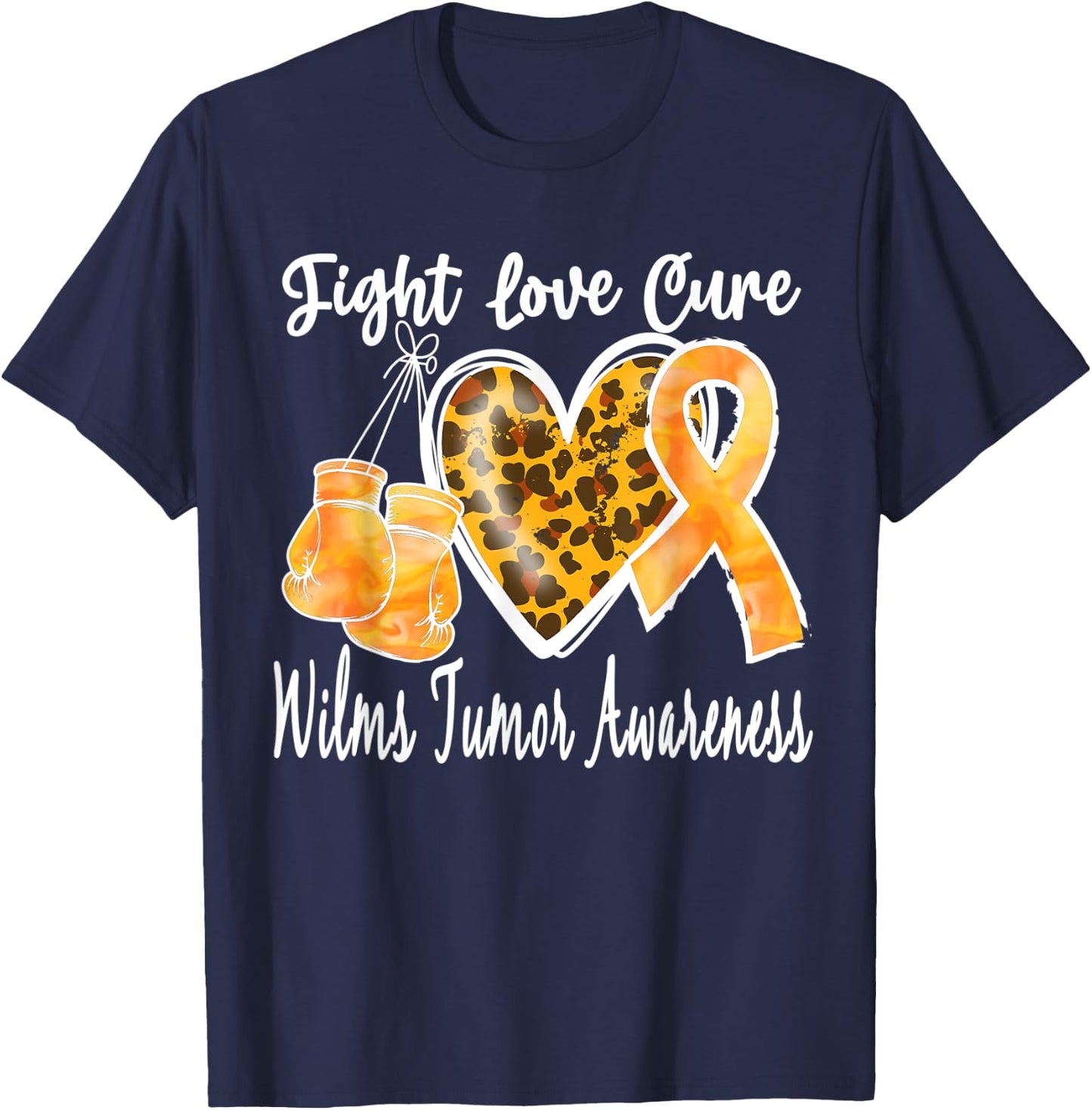 Wilms Tumor Awareness Fight Love Cure Kids Men T-Shirt - T-Shirt | Navy