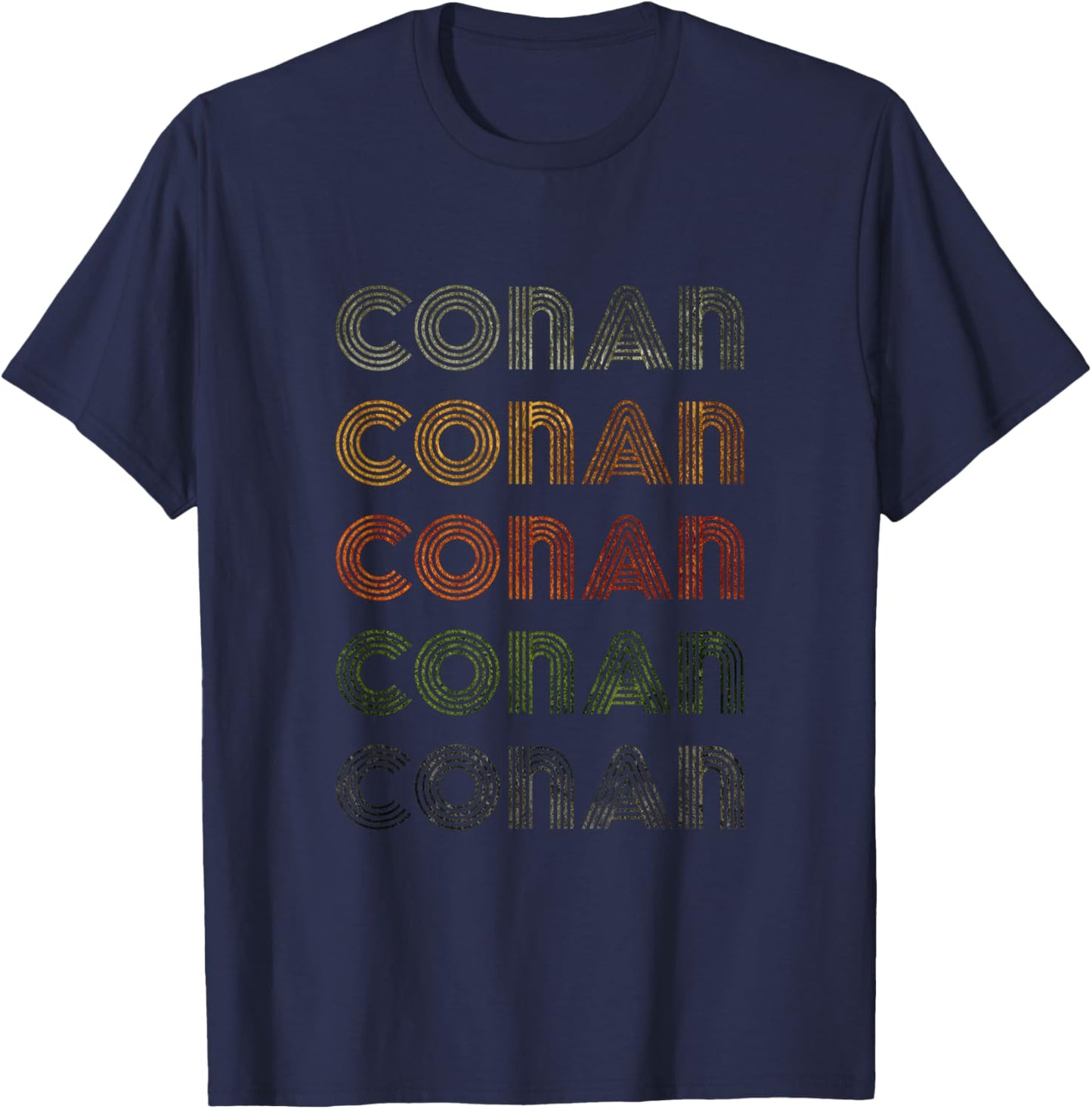 Love Heart Conan Grunge Vintage Style Black Conan T-Shirt - T-Shirt | Navy