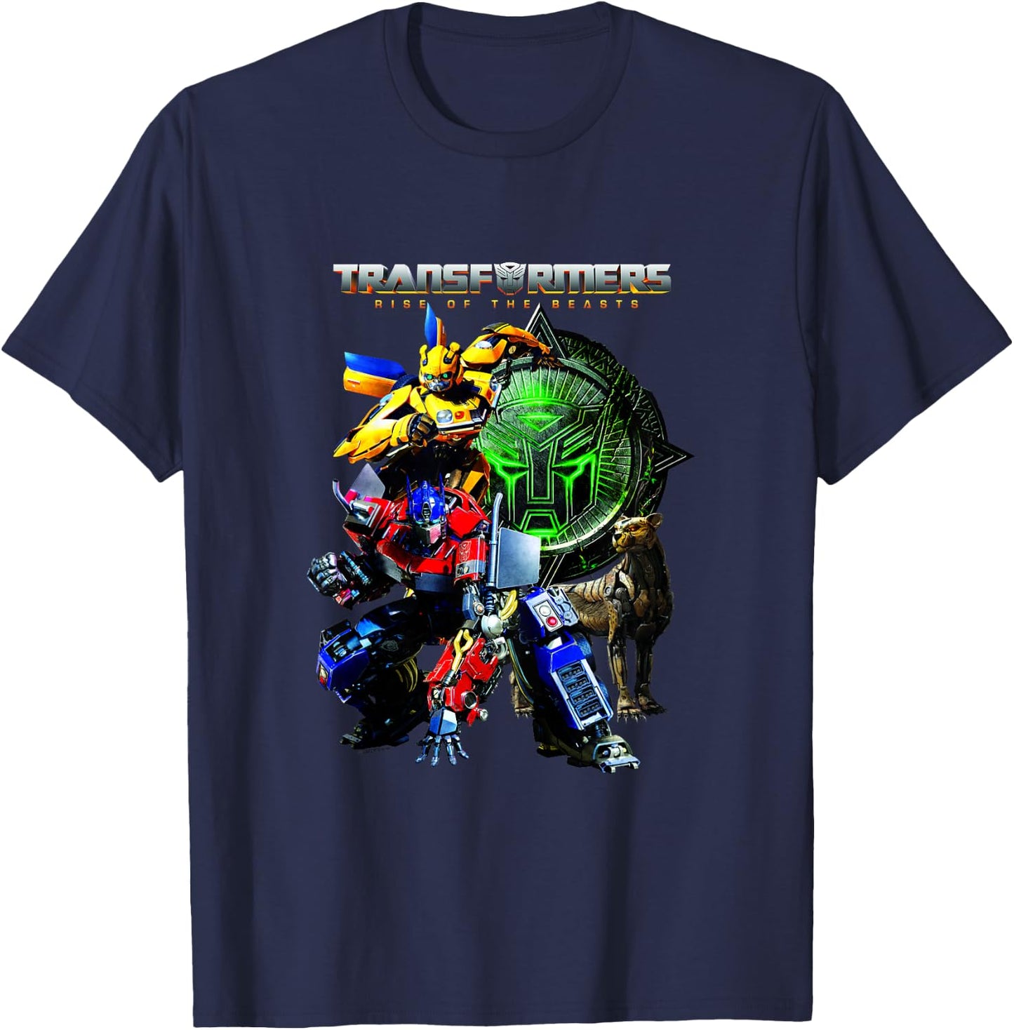 Transformers: Rise of The Beasts Heroes Vintage Group Shot T-Shirt - T-Shirt | Navy