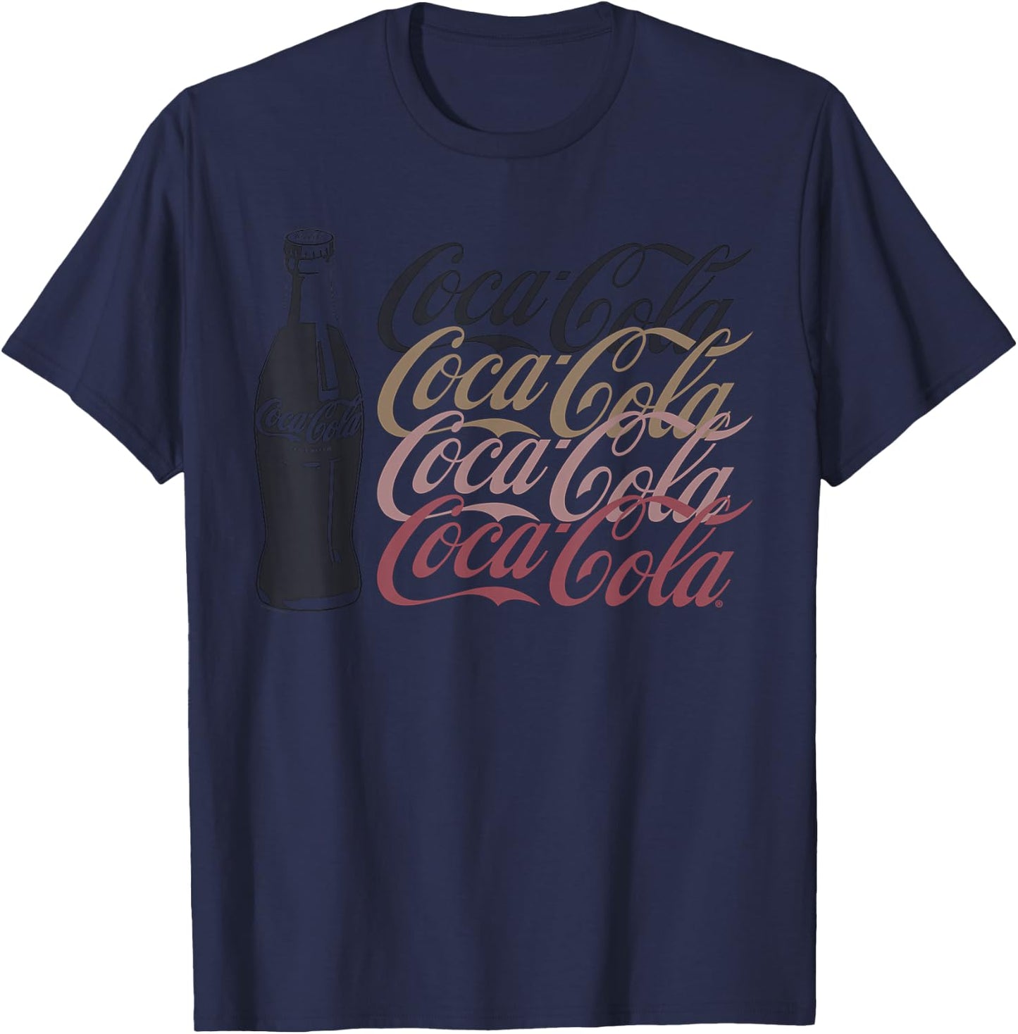 Coca Cola Logo Ombre T-Shirt - T-Shirt | Navy