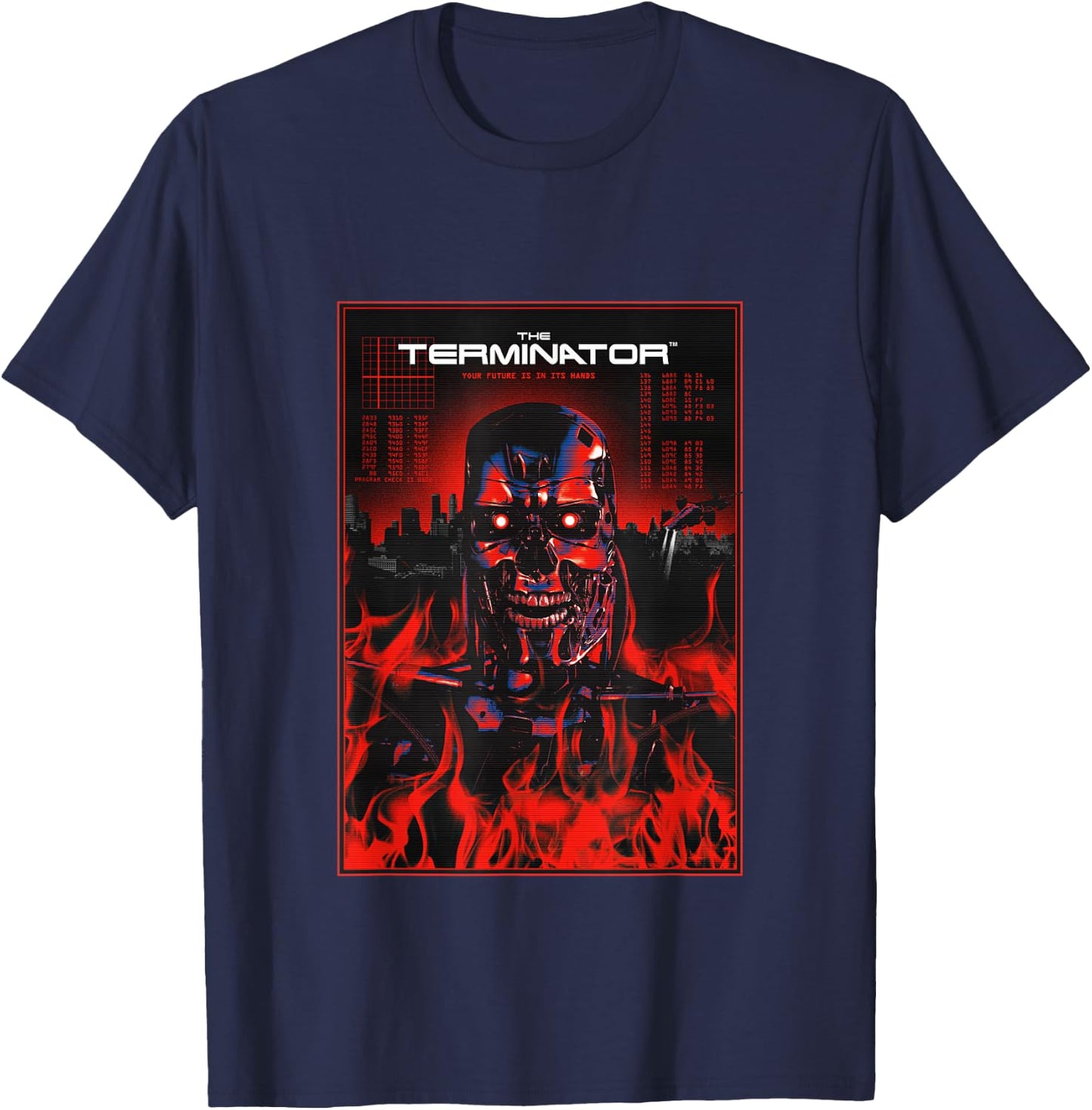 Terminator Your Future is in It's Hands Endoskeleton T-Shirt - T-Shirt | Navy