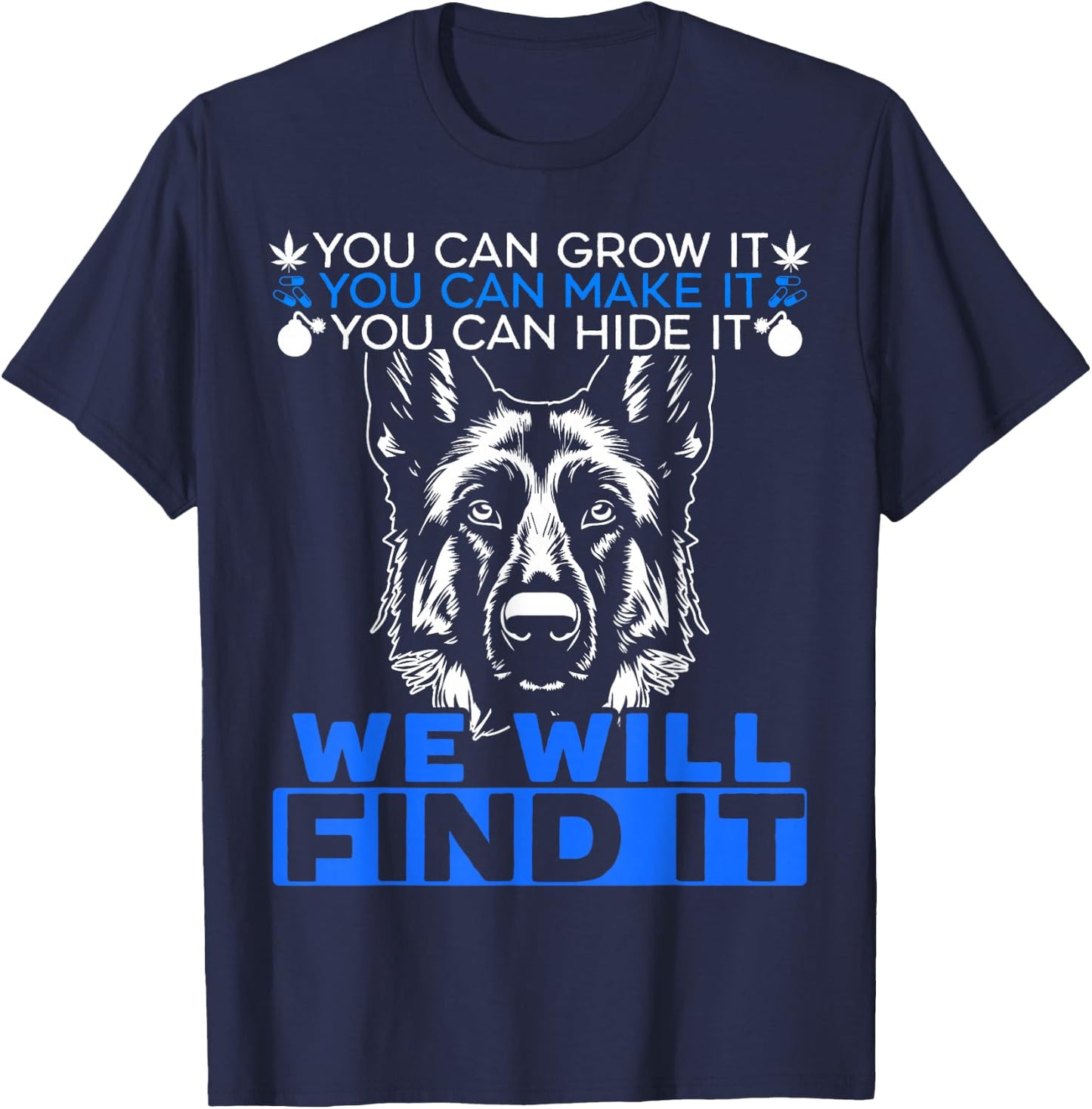 K9 Handler Police Dog Law Enforcement Police K9 Unit T-Shirt - T-Shirt | Navy