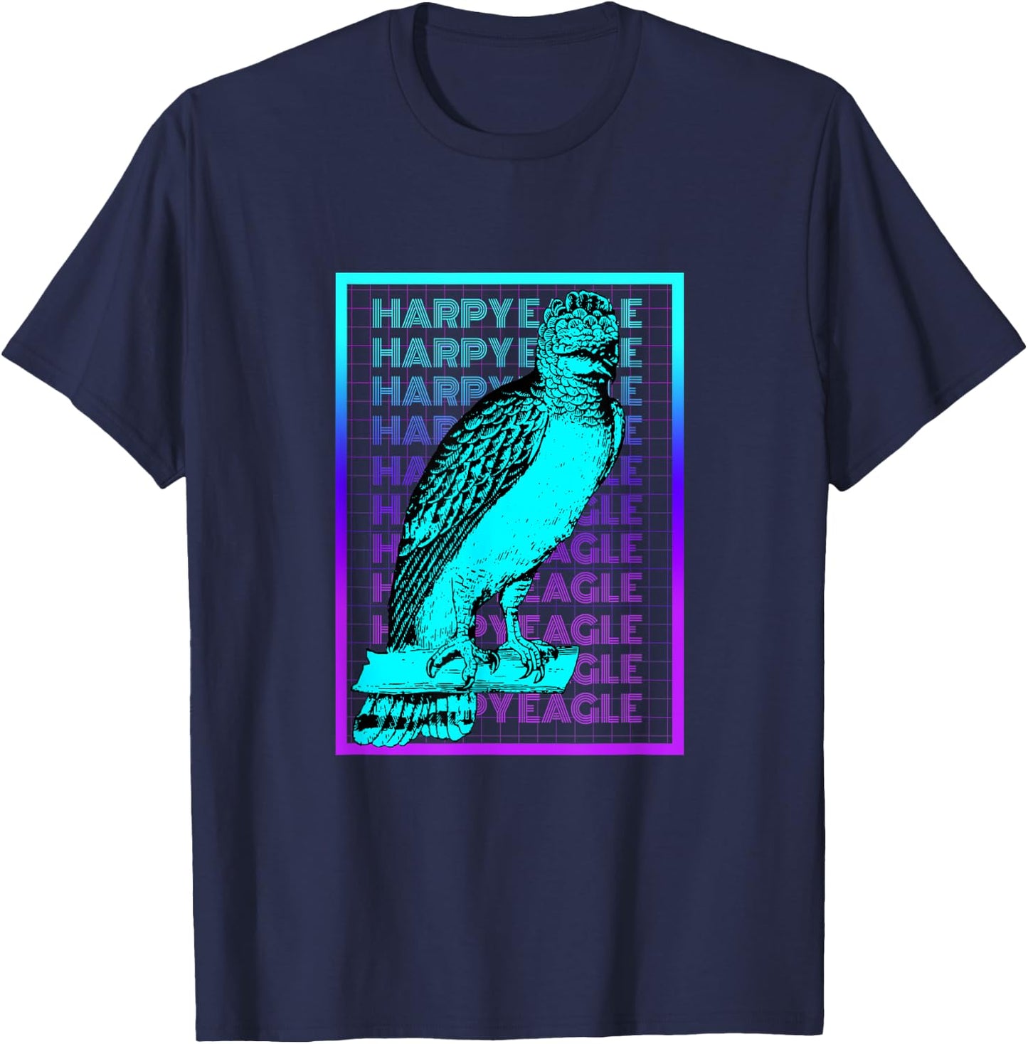 Harpy Eagle Bird Vintage Retro Harpy Eagle T-Shirt - T-Shirt | Navy