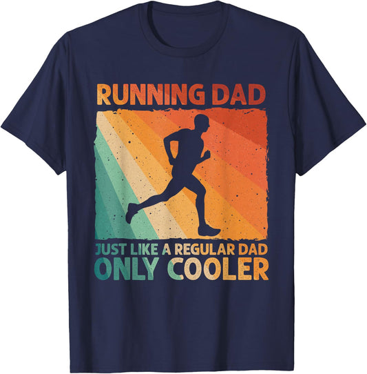 Funny Running Dad Marathon Runner Coach Marathoner T-Shirt - T-Shirt | Navy