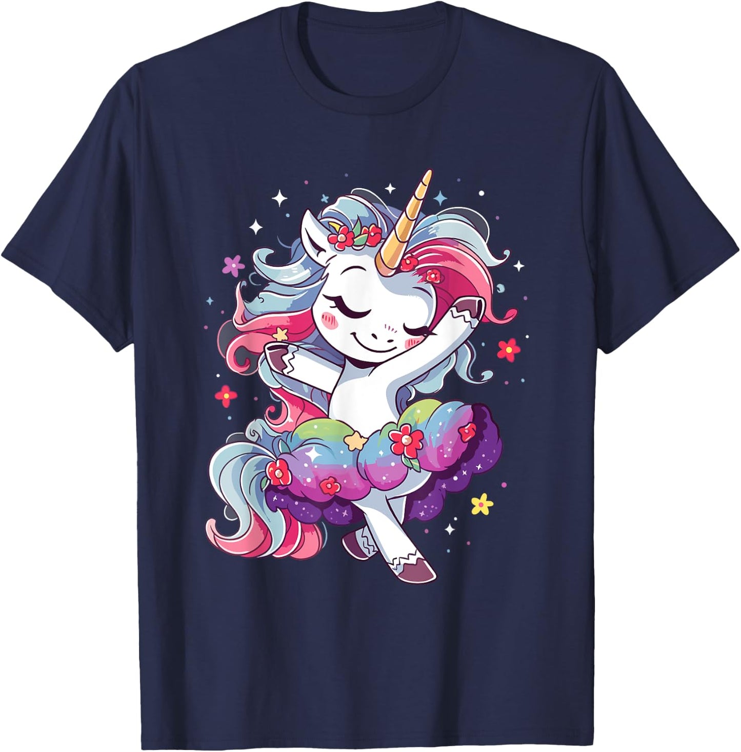 Ballet Dancer Unicorn Outfit Ballerina Dance For Girls T-Shirt - T-Shirt | Navy