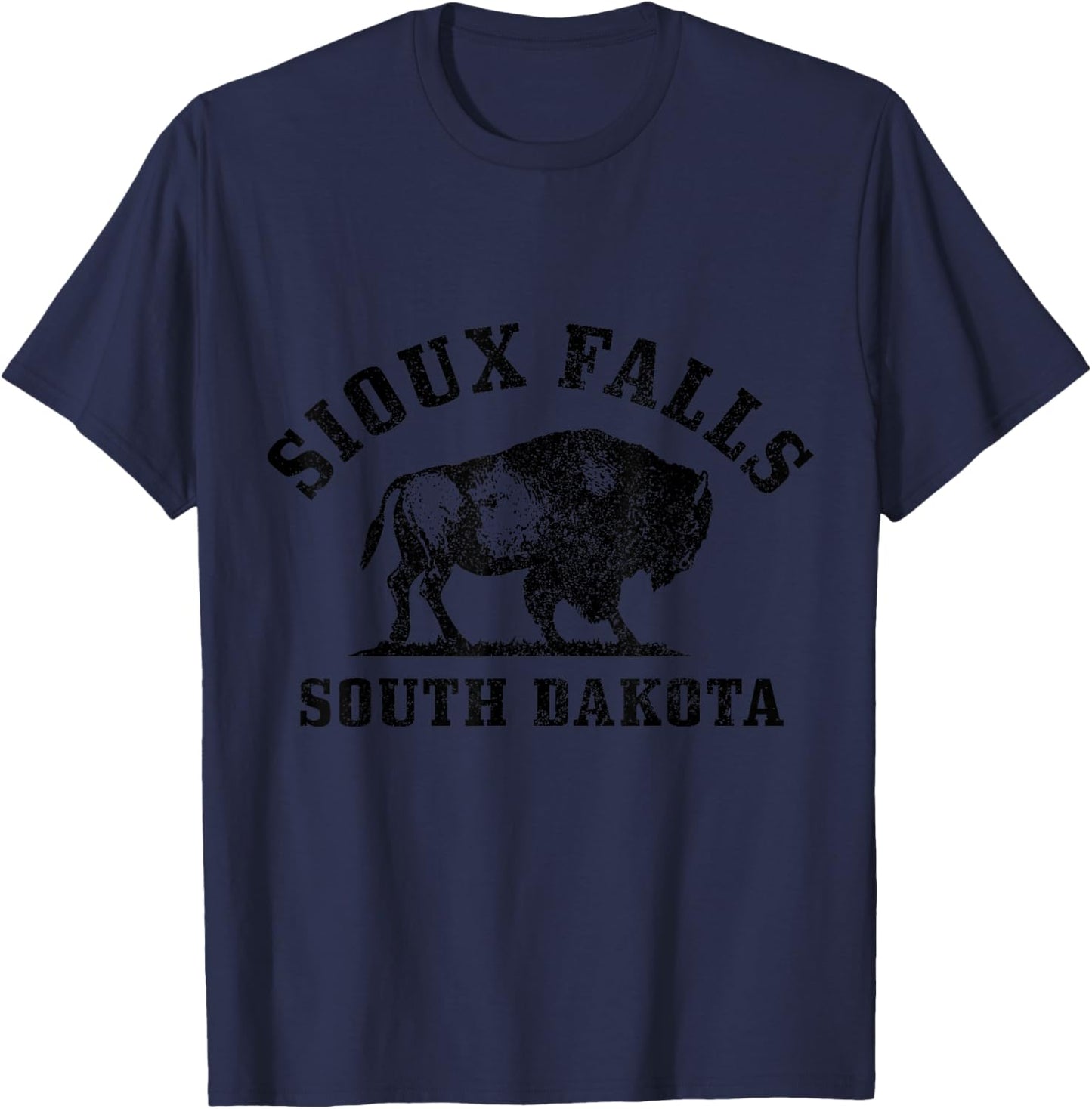 Sioux Falls, South Dakota, Bison T-Shirt - T-Shirt | Navy