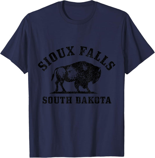 Sioux Falls, South Dakota, Bison T-Shirt - T-Shirt | Navy