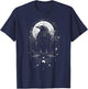 Raven Crow Dark Bird Witchcraft Omens Midnight T-Shirt - T-Shirt | Navy