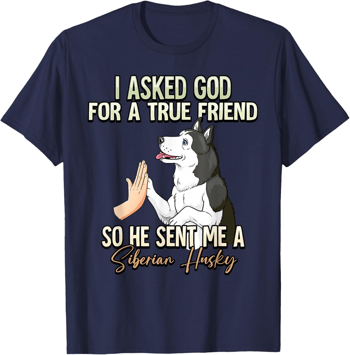 Siberian Husky T-Shirt - T-Shirt | Navy