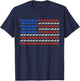 4th of July American Flag Horseback Riding Horse USA Flag T-Shirt - T-Shirt | Navy