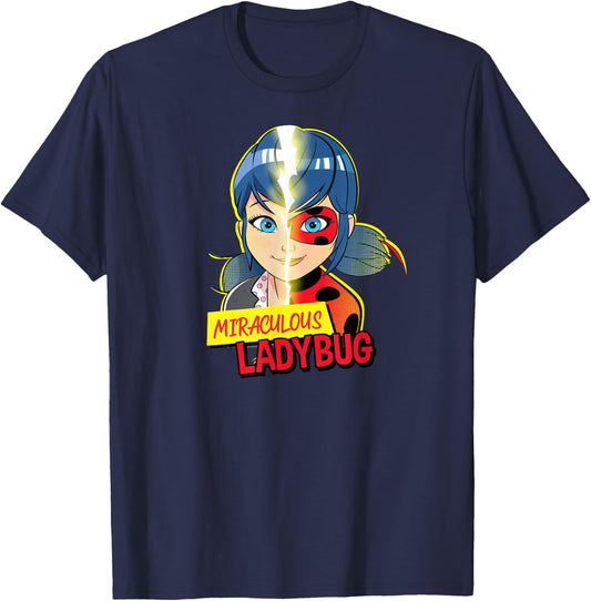 Miraculous Collection Ladybug Marinette Transformation T-Shirt - T-Shirt | Navy
