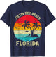 Family Vacation Vintage Retro Florida Siesta Key Beach Women Girls Kids T-Shirt - T-Shirt | Navy
