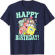 SpongeBob SquarePants Happy Birthday Sandy Patrick Squidward T-Shirt - T-Shirt | Navy