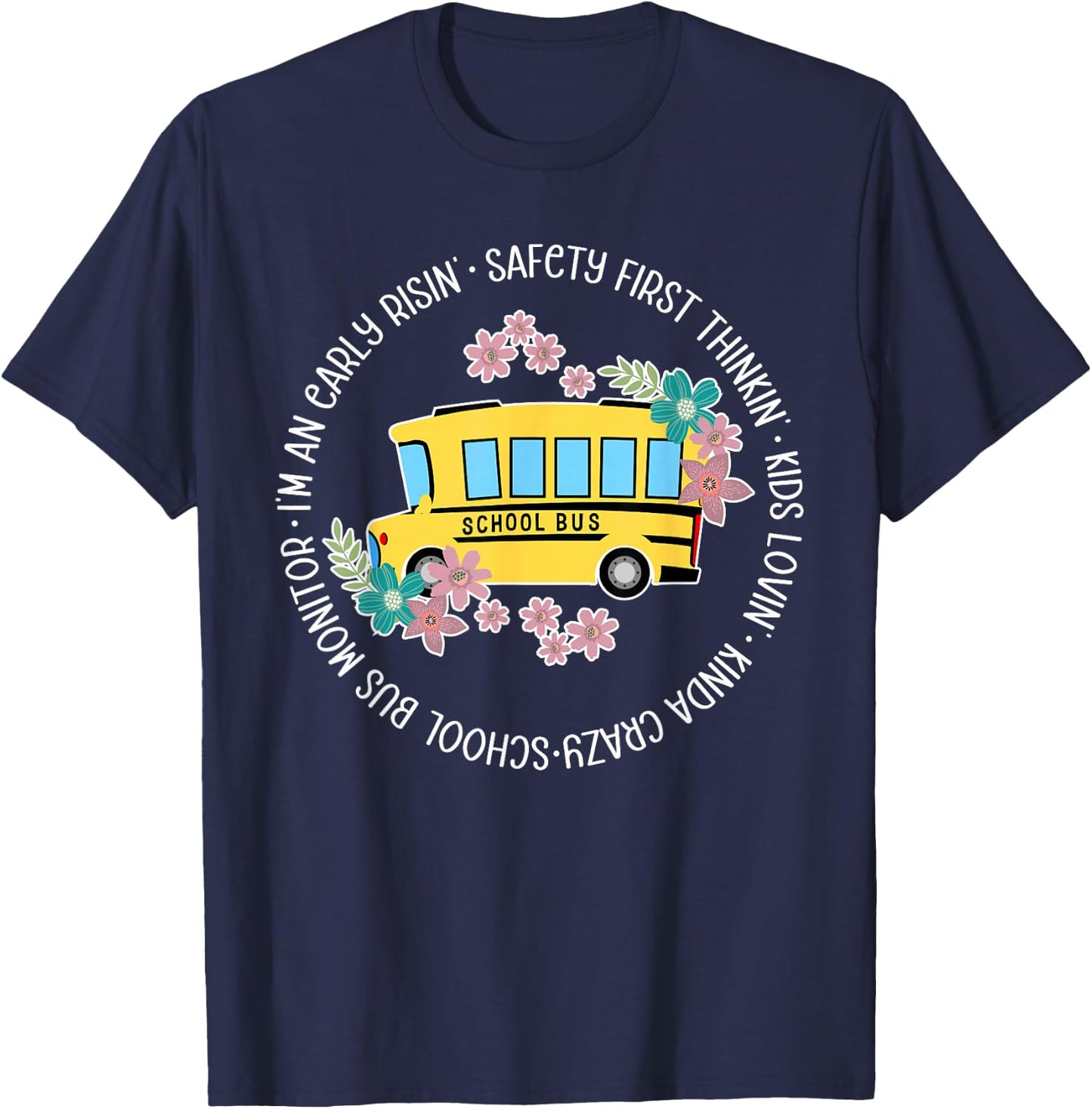 School Bus Monitor Appreciation Bus Monitor T-Shirt - T-Shirt | Navy