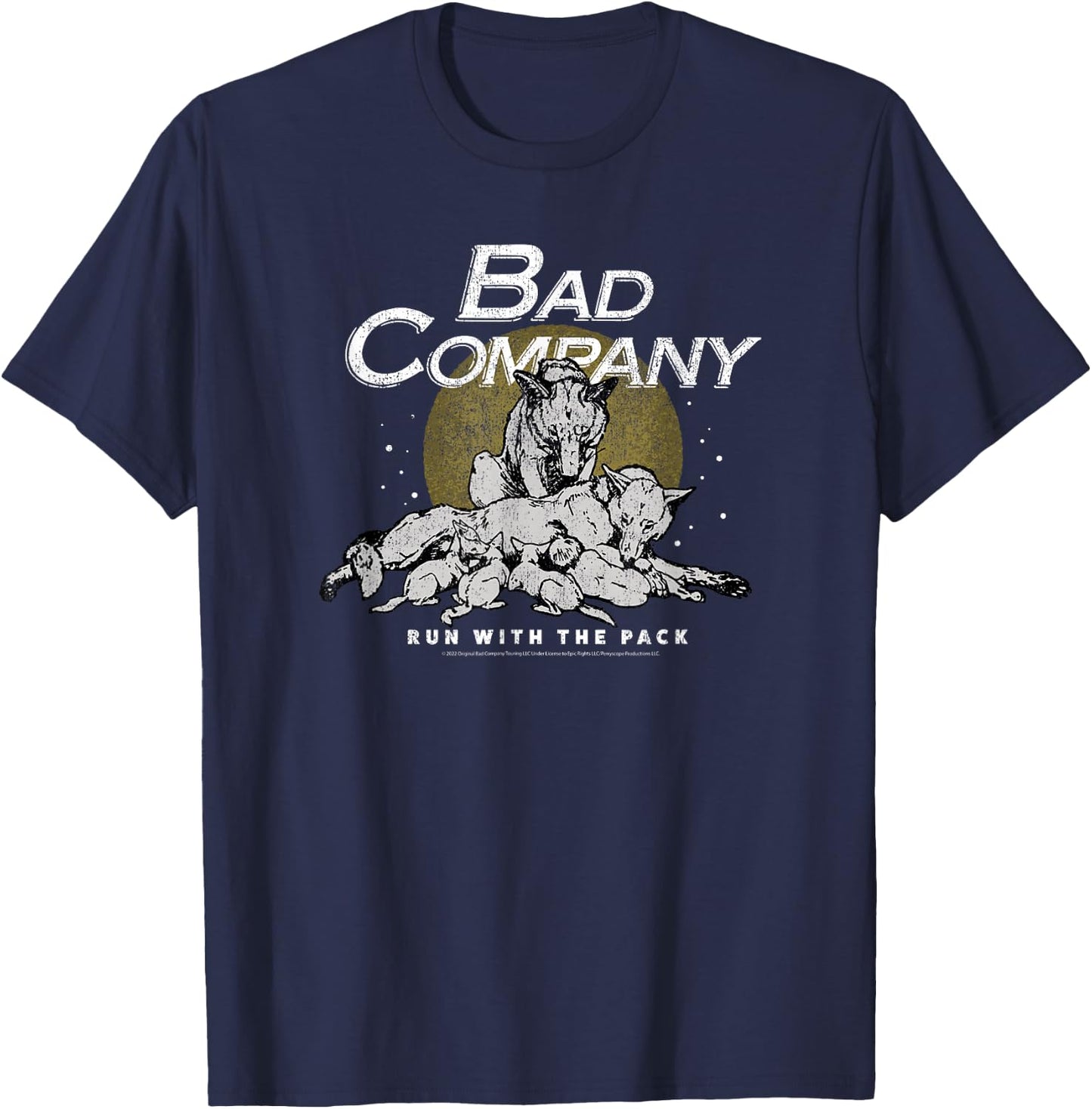 Bad Company - Run With The Pack T-Shirt - T-Shirt | Navy