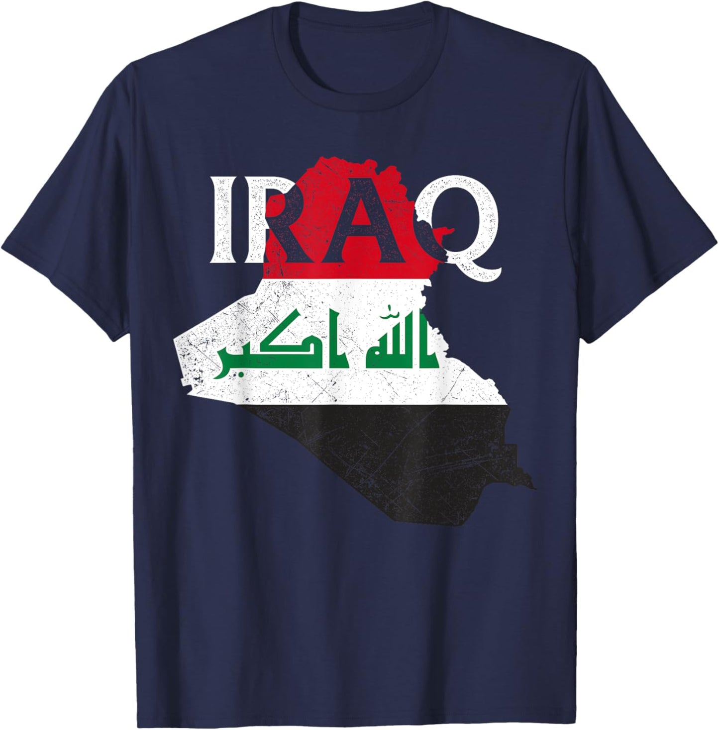 Iraq Country Map Flag Proud Iraqi Patriotic Women Kids Men T-Shirt - T-Shirt | Navy