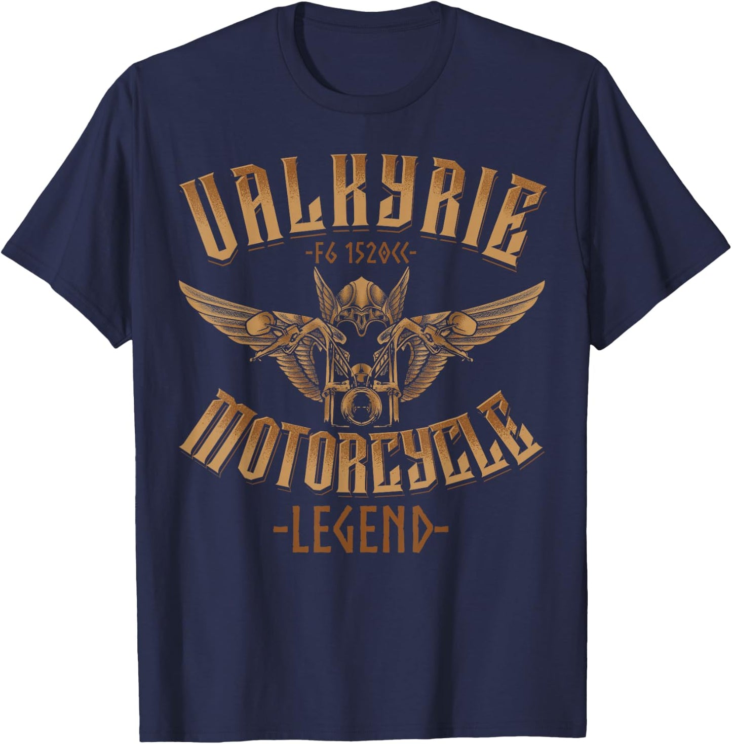 Valkyrie F6 1520cc Motorcycle Legend Biker T-Shirt - T-Shirt | Navy