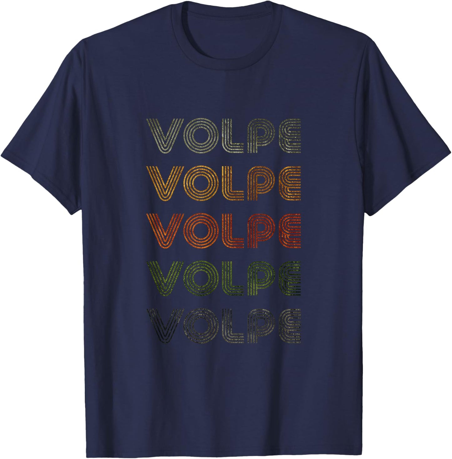 Love Heart Volpe Grunge Vintage Style Black Volpe T-Shirt - T-Shirt | Navy