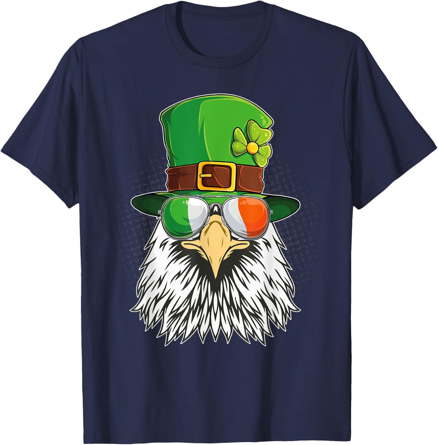 St Patricks Day Irish Eagle Leprechaun Shamrock T-Shirt - T-Shirt | Navy