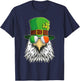 St Patricks Day Irish Eagle Leprechaun Shamrock T-Shirt - T-Shirt | Navy