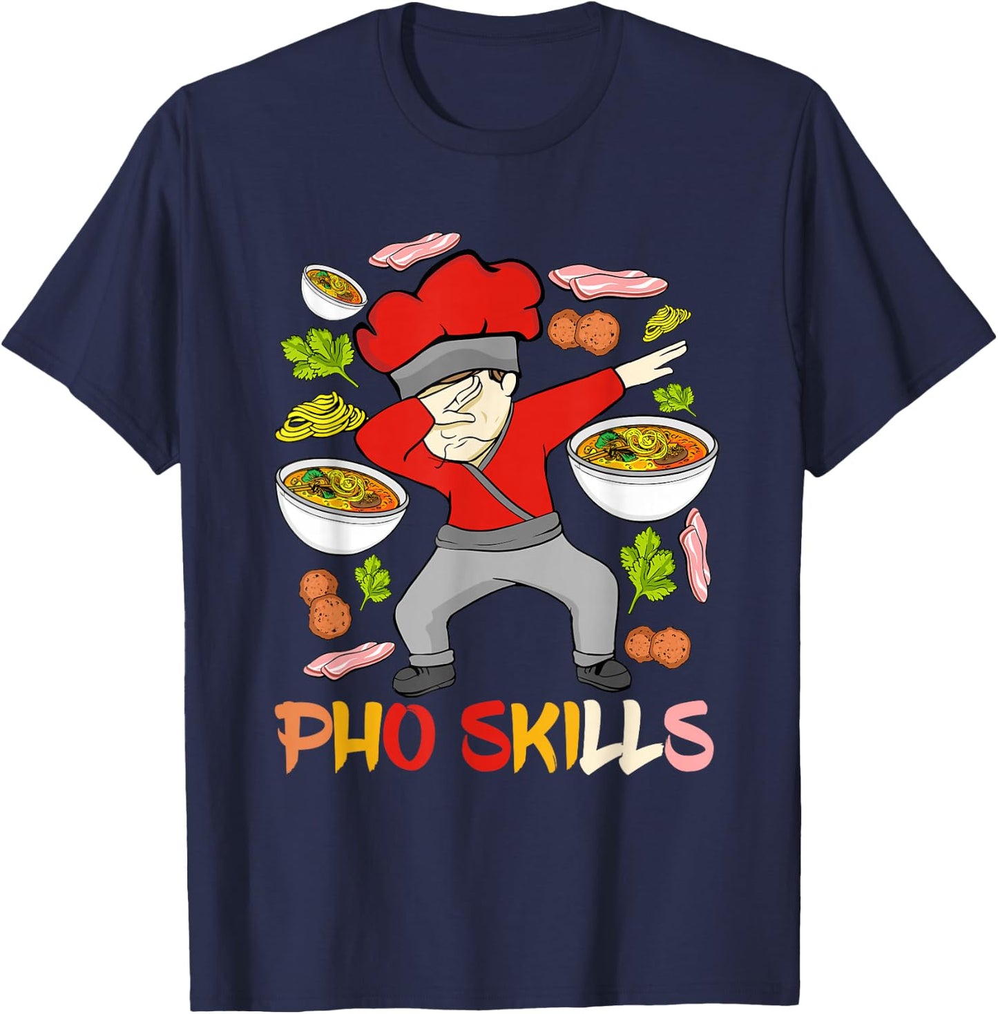 Vietnamese Pho Chef Noodle Pho Soup Vietnam Pho T-Shirt - T-Shirt | Navy