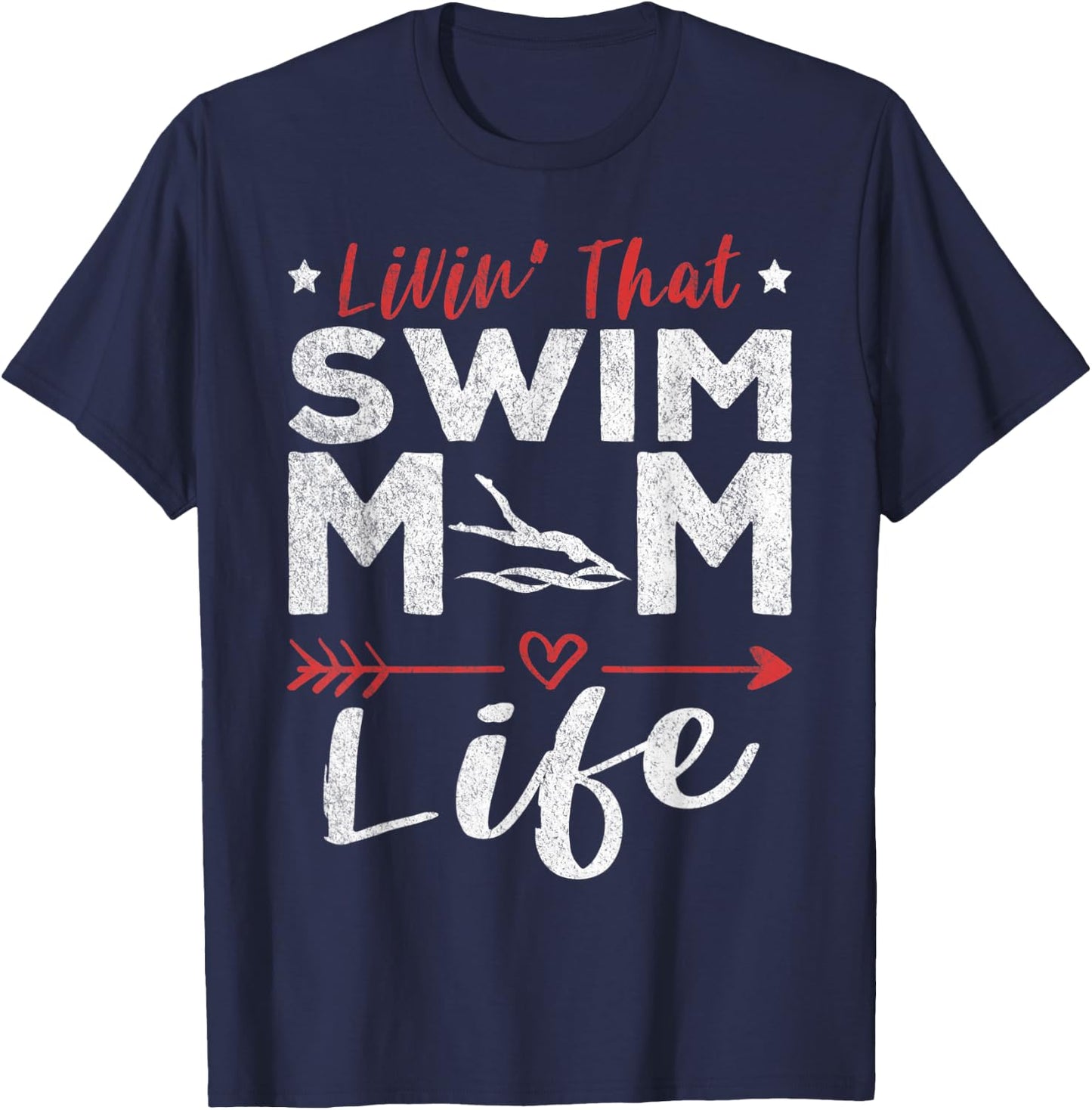 Funny Swim Mom Swimming Mom Swimmer Mom T-Shirt - T-Shirt | Navy