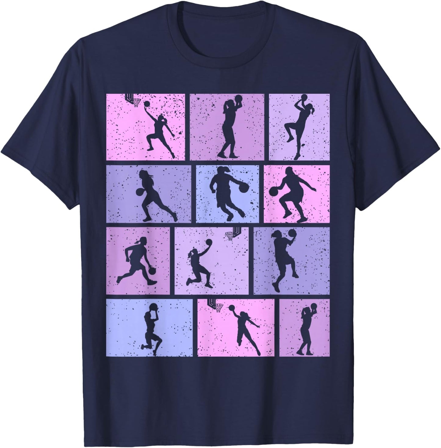 Basketball Girls Women T-Shirt - T-Shirt | Navy