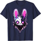 Kawaii Rabbit Cute Goth Bunny E-Girl Gothic Outfit Grunge T-Shirt - T-Shirt | Navy
