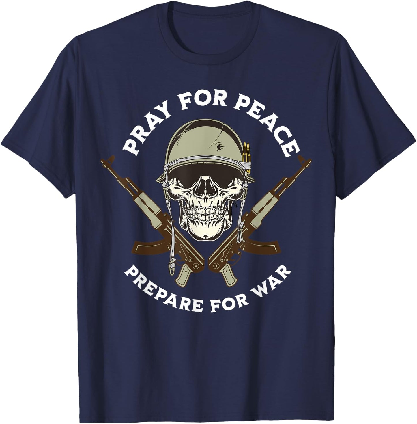 Pray for peace prepare for dad father T-Shirt - T-Shirt | Navy